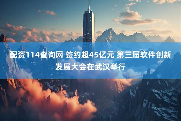 配资114查询网 签约超45亿元 第三届软件创新发展大会在武汉举行