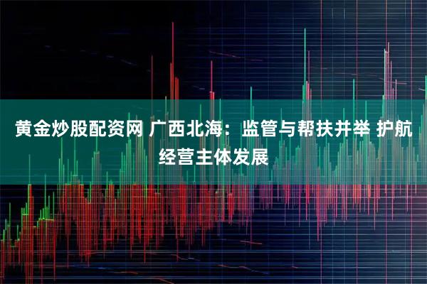 黄金炒股配资网 广西北海：监管与帮扶并举 护航经营主体发展